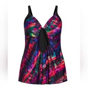 Multicolored Tankini Top
